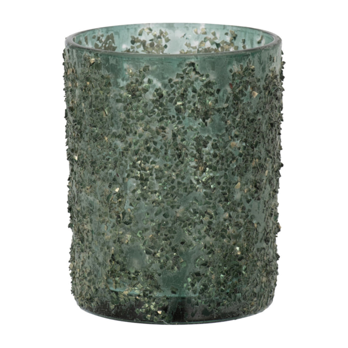 J-Line photophore Pierres Fines - verre - gris/vert - large