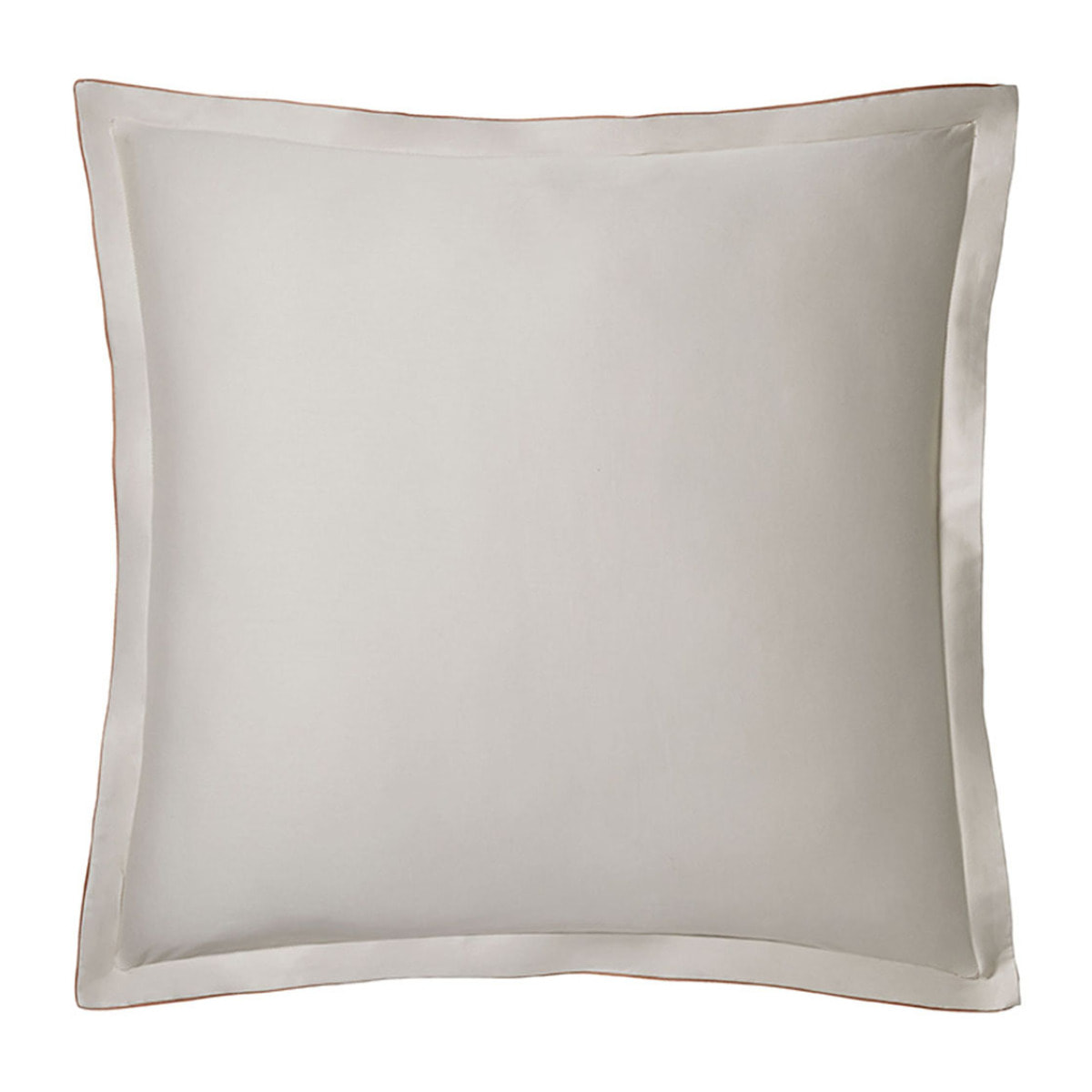 Taie d'oreiller impimée en satin de coton bio, ZADIG, Brun Terre cuite