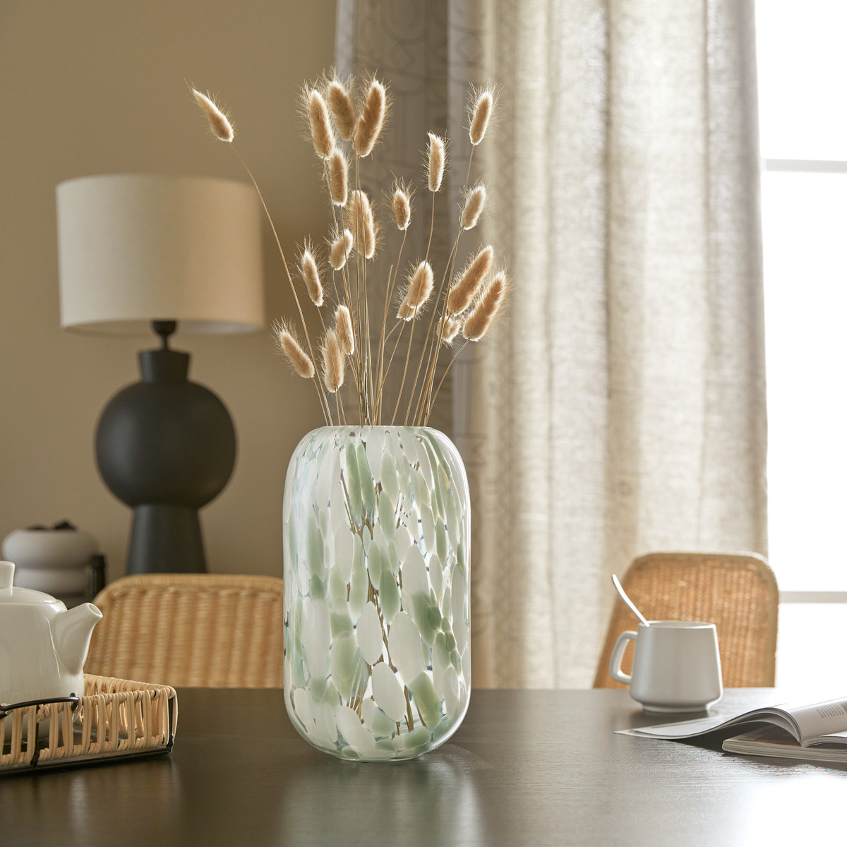 Vase "Arvo" vert H26cm