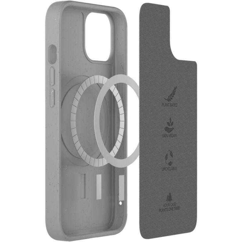 Coque WOODCESSORIES iPhone 13 mini Antimicrob gris MagSafe