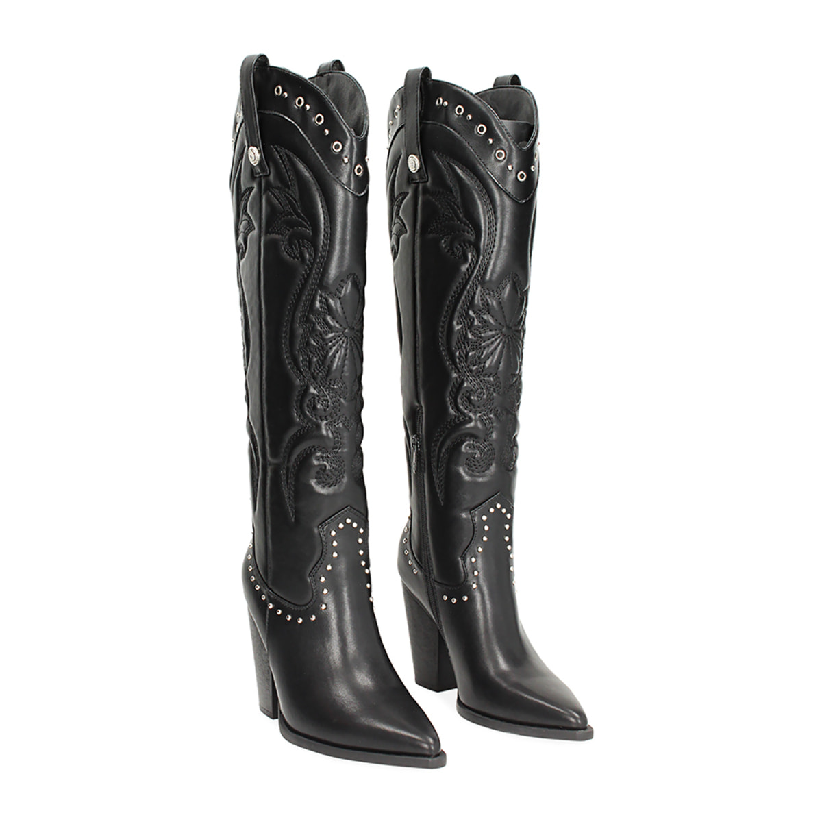 Stivali donna neri, tacco 9,5 cm