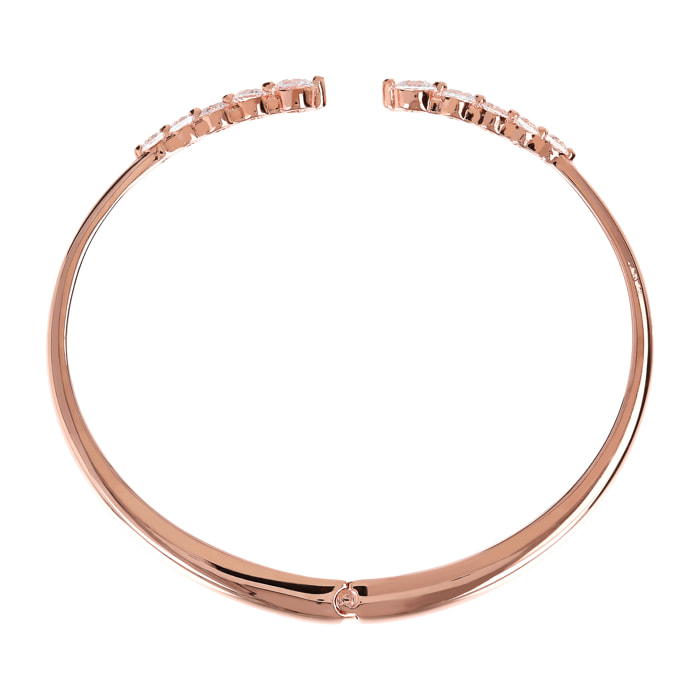 Bracciale Rigido Infinity in Golden Rosé con Cubic Zirconia Placcato in Oro Rosa 18kt