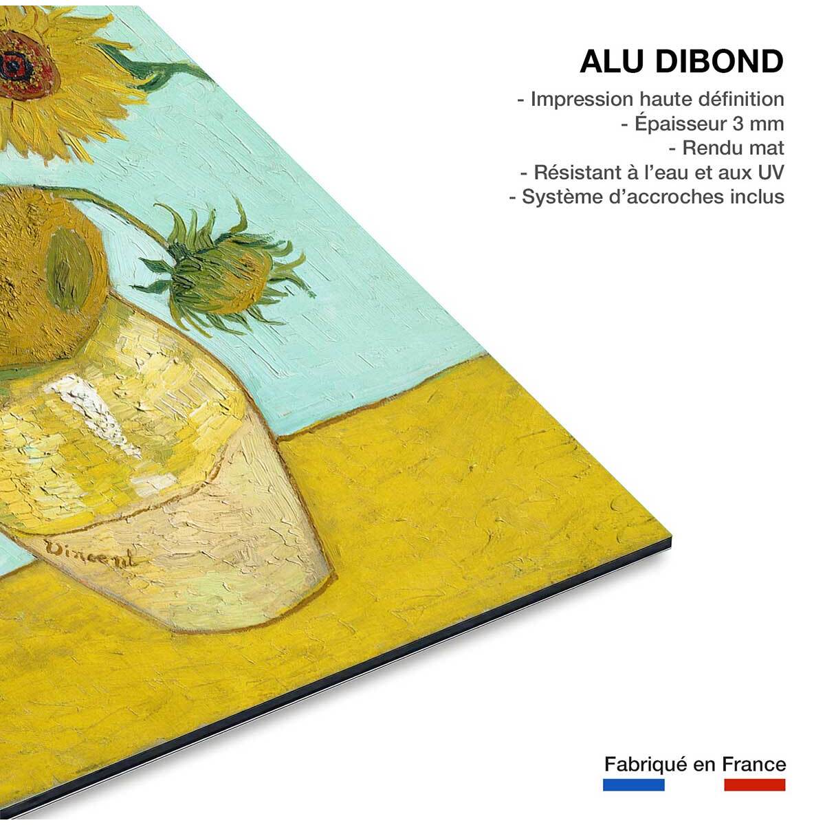 Tableau célèbre Van Gogh Les Tournesols Tableau alu Dibond