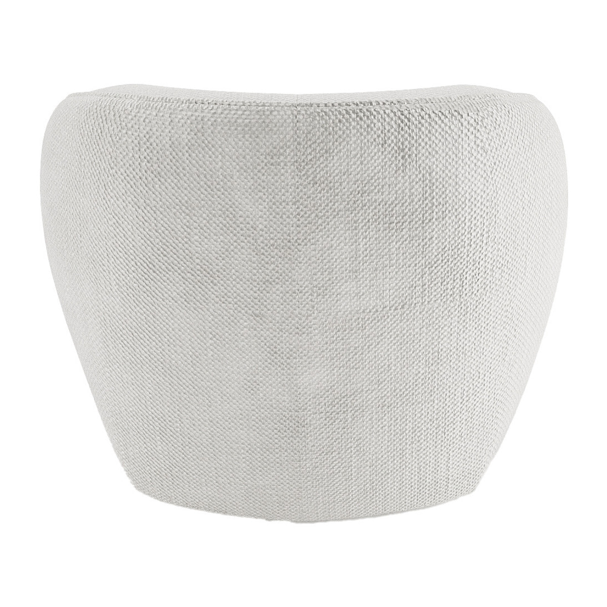 Fauteuil design tissu chenille blanc