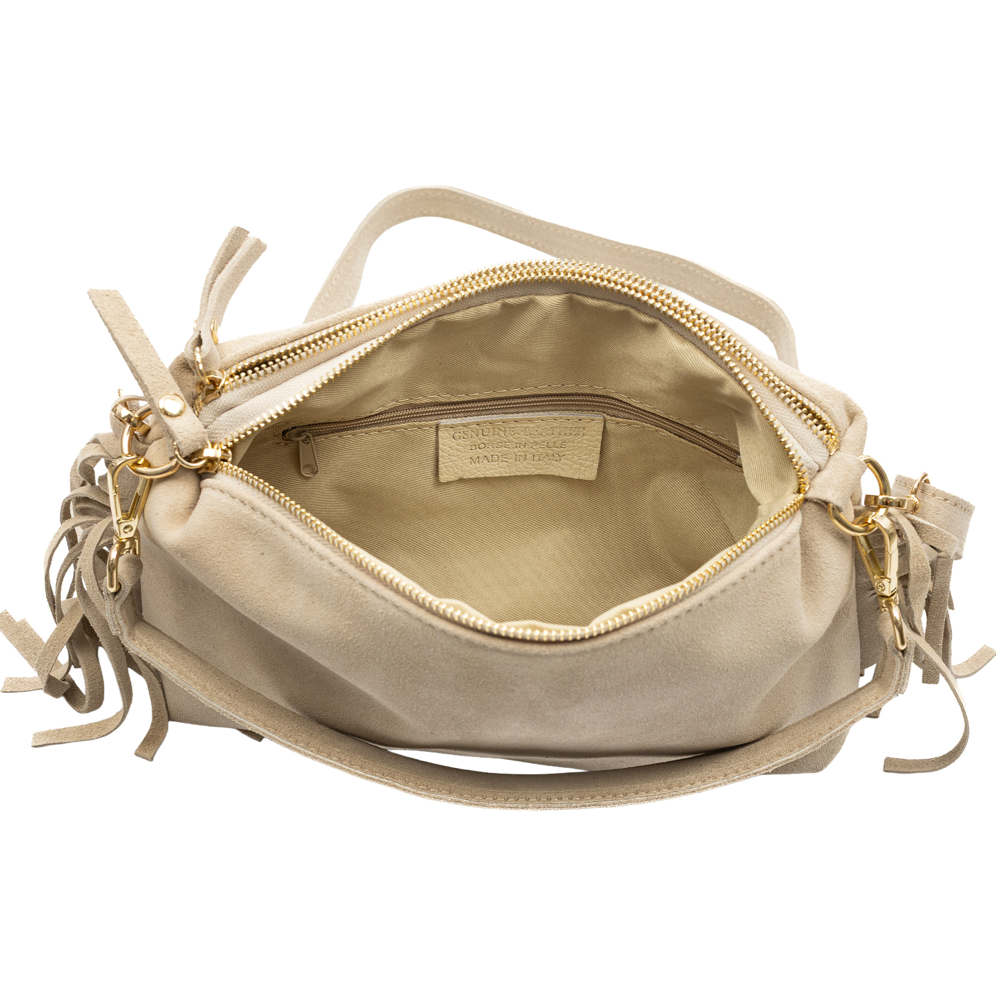 Benedetti Bolso de hombro Mujer. Piel auténtica Gamuza.