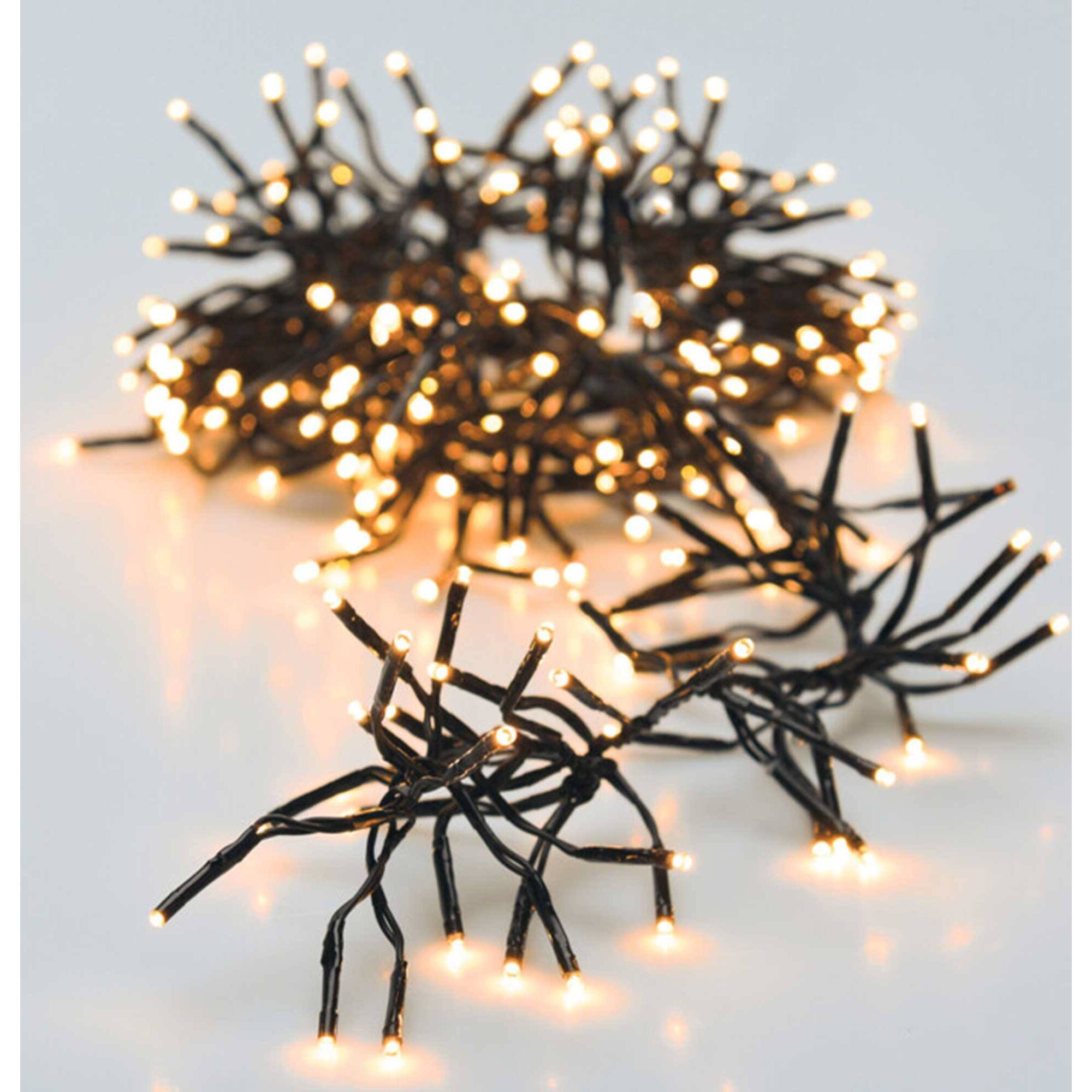 guirnalda de 192 luces led blanco extra cálido con 8 funciones y temporizador - 1,4 metros
