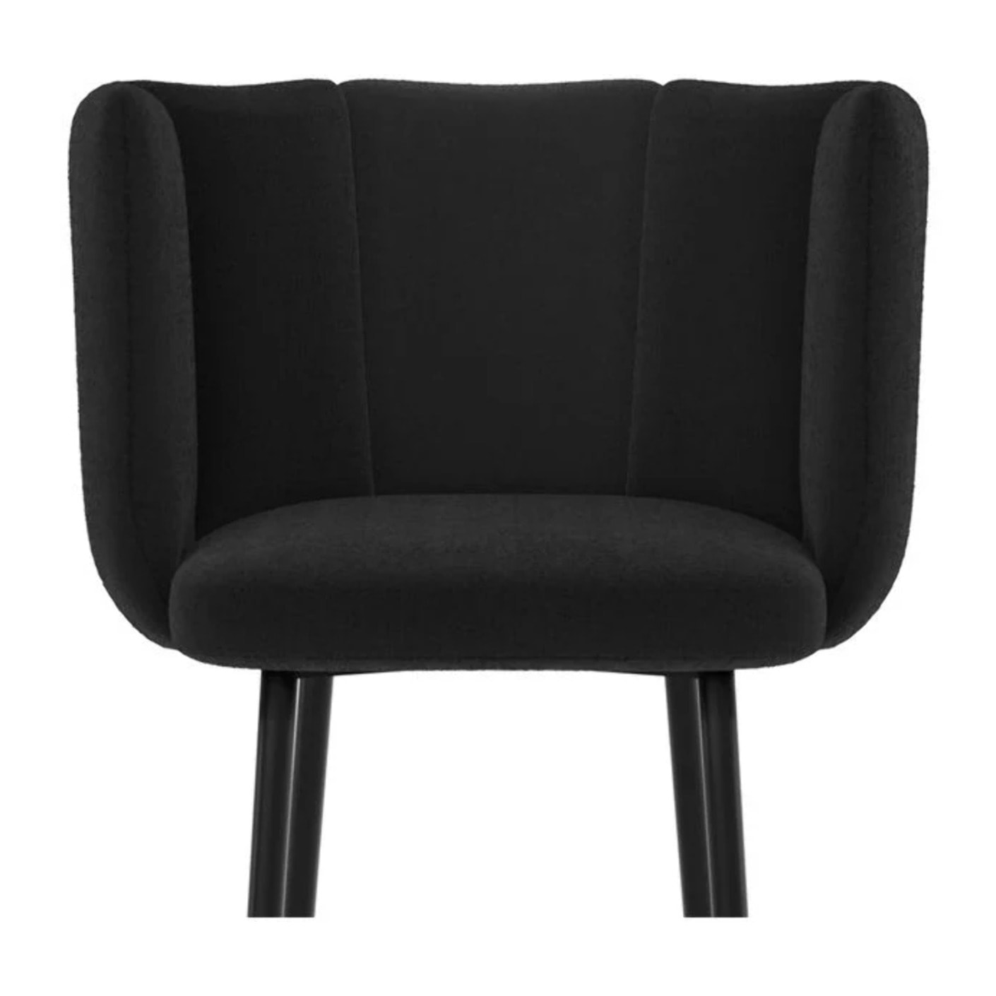 Lot de 2 chaises de bar en velours noir 75 cm - Rosy