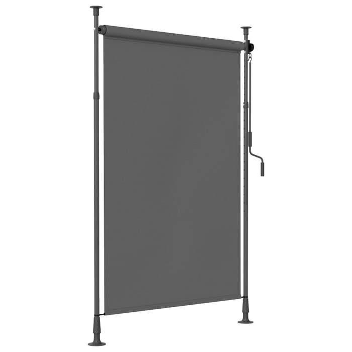 Store extérieur sur pied store manuel rétractable enroulable réglable H.2,2-3,1m sans perçage métal polyester gris