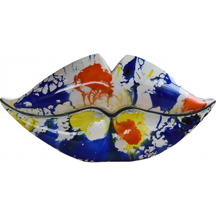 Statue bouche multicolore en résine H23cm - LIPSY