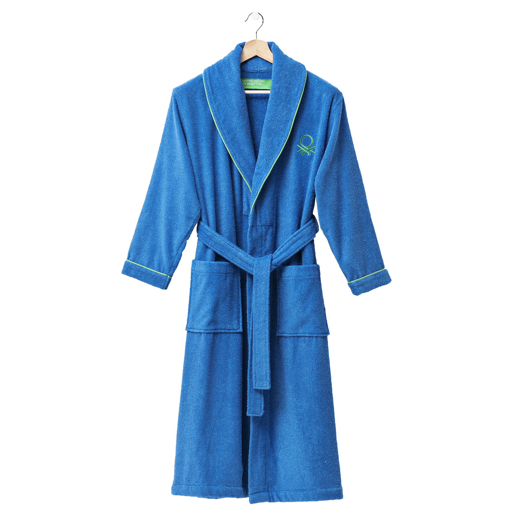 Albornoz 360gsm 100% algodón color azul rainbow benetton