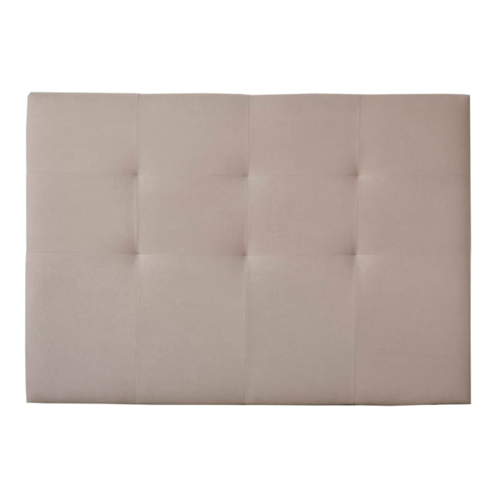Tête de lit tapissée Maira -tableau de particules / mousse pu / textile-couleur beige 140 x 120 x 8 cm