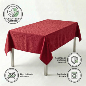 Tovaglia antimacchia impermeabile in poliestere resistente, ideale per uso quotidiano e occasioni, protegge da liquidi e sporco, facile da pulire, pratica e durevole, design elegante per cucina e sala da pranzo