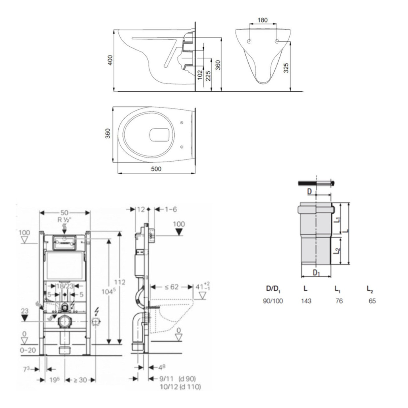 Pack WC Bati-support Geberit Duofix + WC suspendu Jika Neo + Abattant + Plaque blanche (S-LineProGeb3)