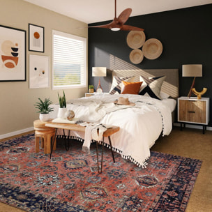 Tapis Orient 240x340 NOMEDI Rouge , tapis en coton