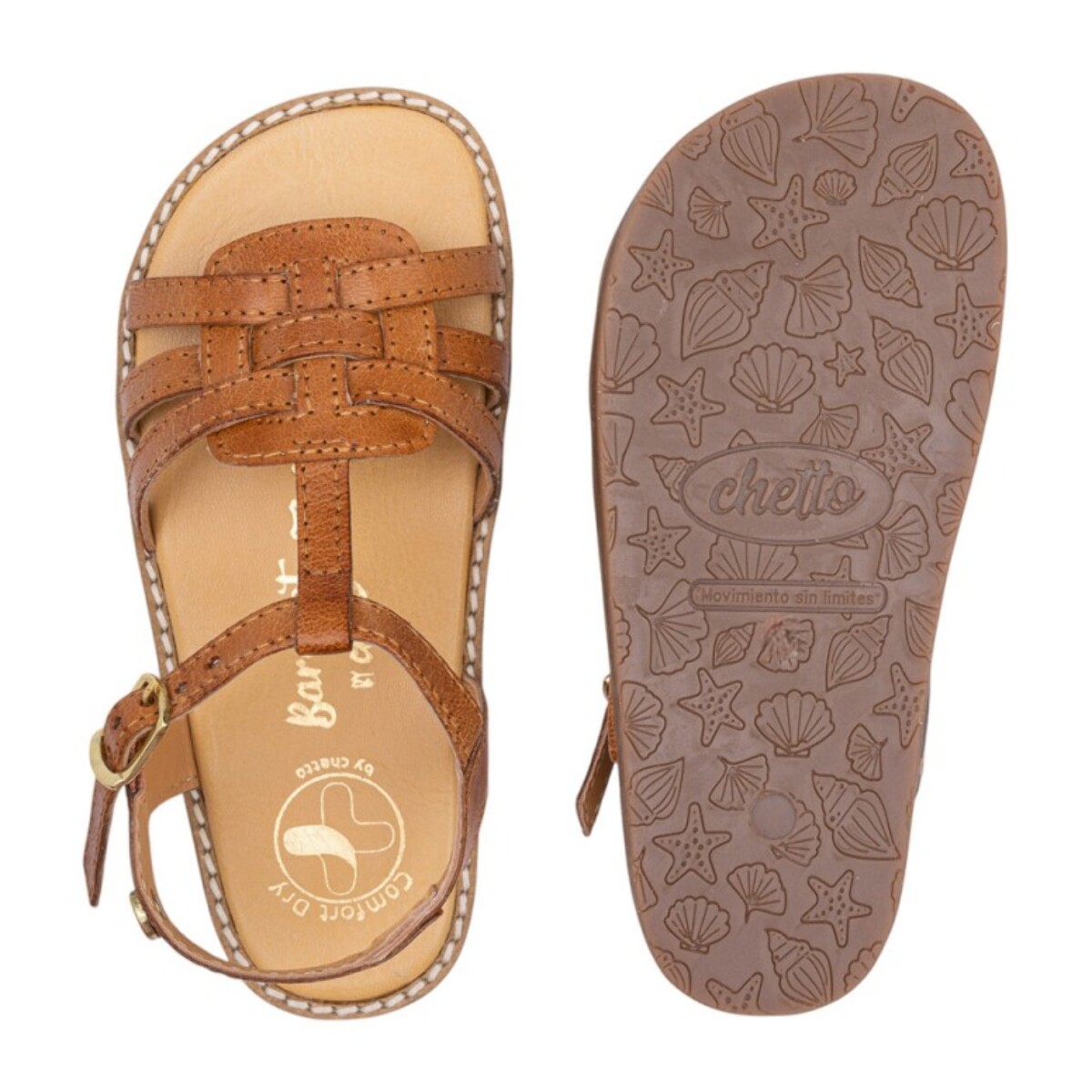 SANDALIA BAREFOOT PIEL CHETTO CUERO