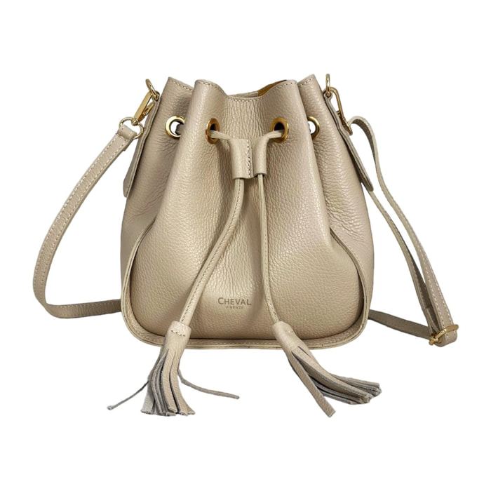 Bolso tipo cubo Cheval Firenze Matilde Beige