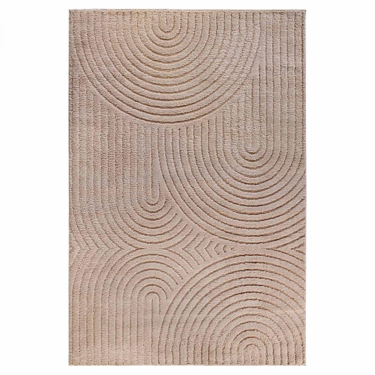 Tapis salon, motif géométrique, texture relief, lym chaleureux