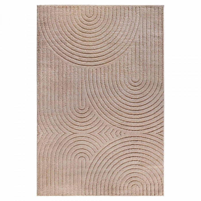 Tapis salon, motif géométrique, texture relief, lym chaleureux