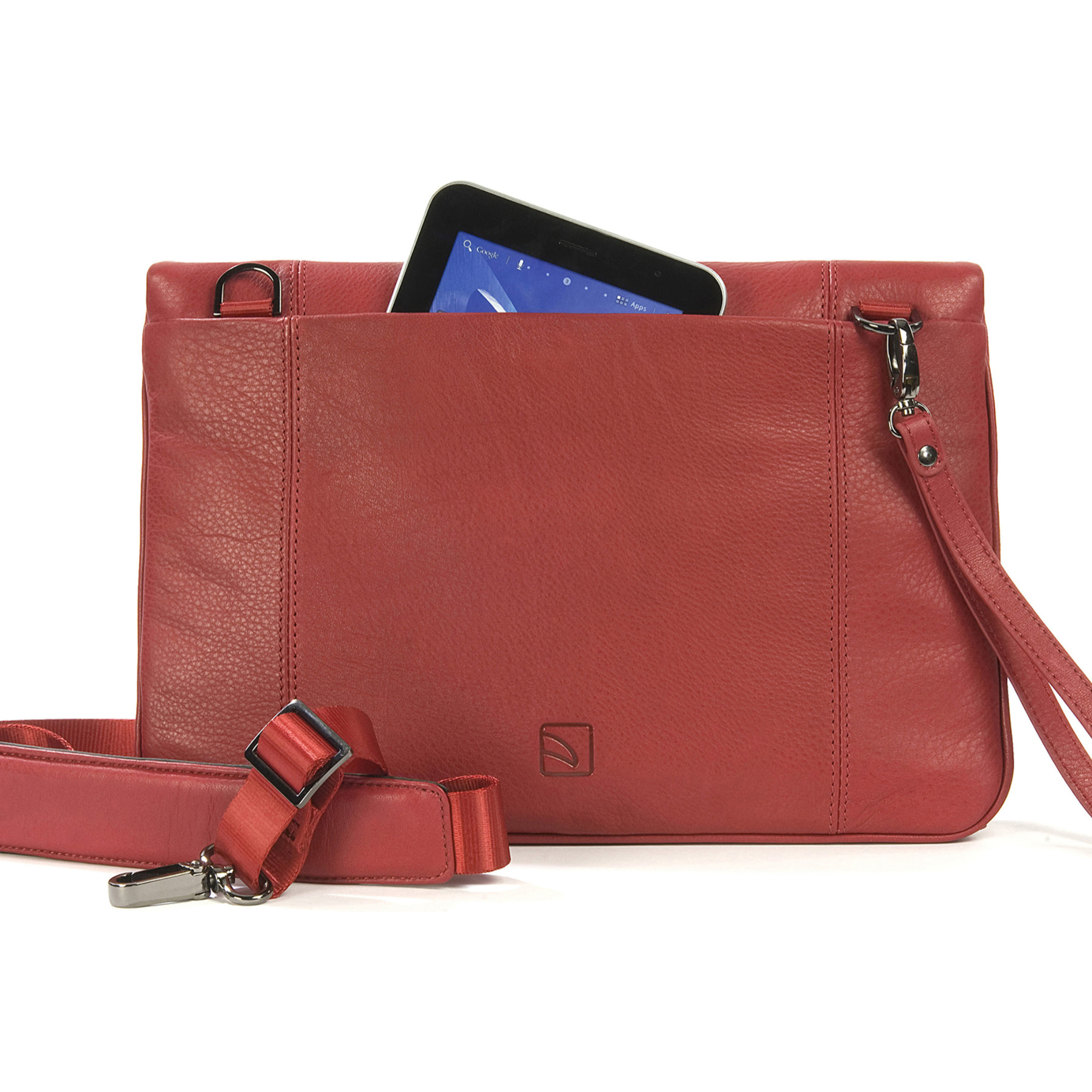 Borsa a tracolla  unisex In Vera pelle Made in Italy 23,5x34x4,5 cm