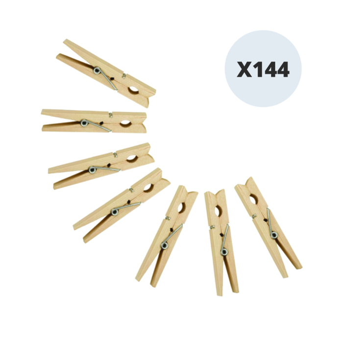 Lot de 120 pinces à linge classiques MSV