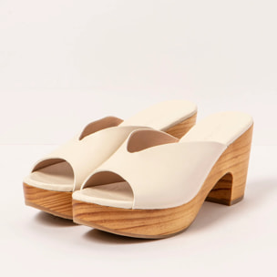 Sandalias con tacón S3274 NAPPA CREAM/ ST.LAURENT SANDAL color Cream