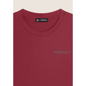 T-shirt donna regular fit con dettagli floreali