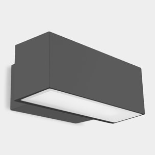 Ledsc4 LedsC4 Aplique LED Exterior Doble Emisión 300mm, 4216 Lúmenes, IP66, Aluminio Gris Urbano, Luz Blanca Neutra 4000K, Ideal para Fachadas y Jardines