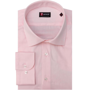 Camicia Uomo 1 Bottone Francese Slim Twill Unito Rosa