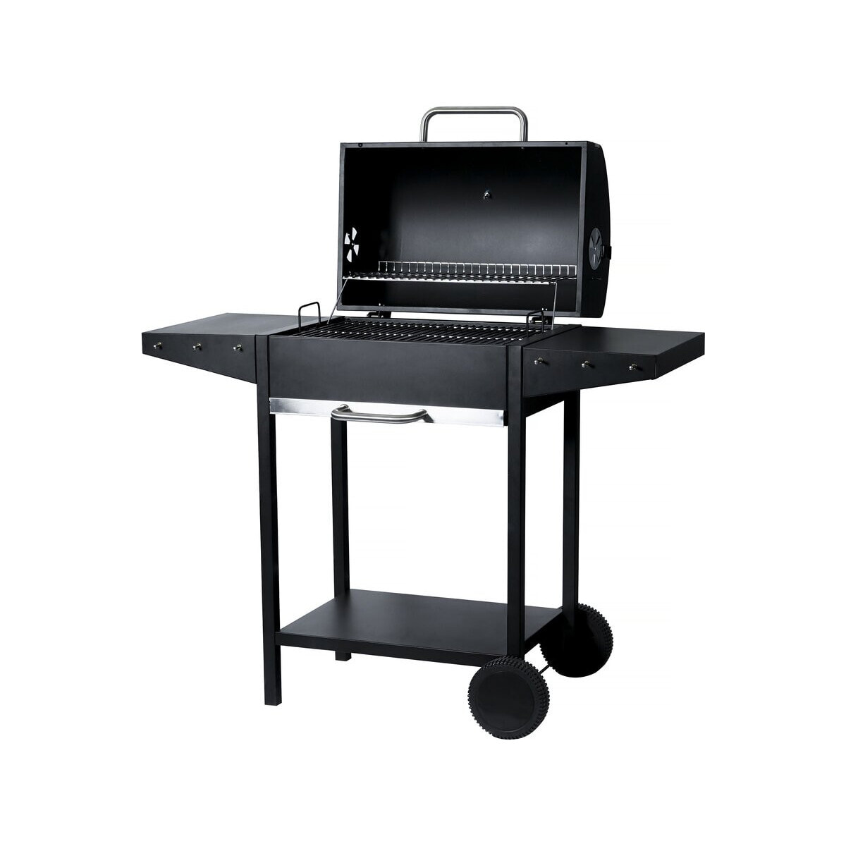 Barbecue charbon de bois "Bizon" - 119 x 50 x 101 cm - Noir