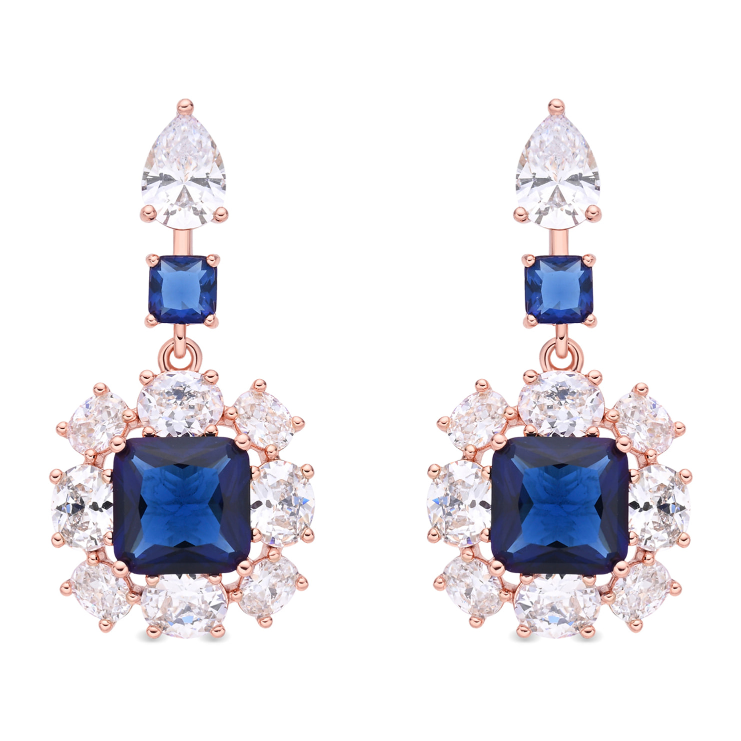 Pendientes Iwo acabado oro rosa 18k