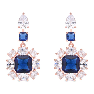Pendientes Iwo acabado oro rosa 18k