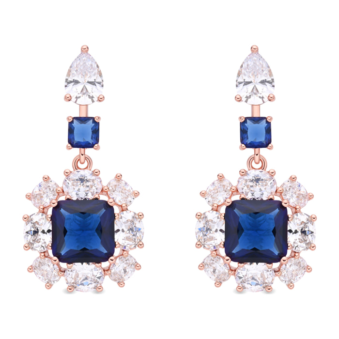 Pendientes Iwo acabado oro rosa 18k