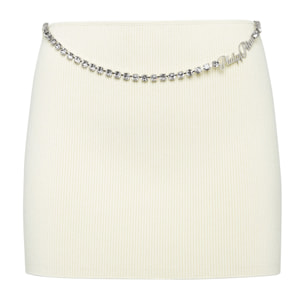 PHILIPP PLEIN Knit Short Skirt SIGNATURE