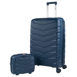 Juego De Maletas Rígidas Pp Jaslen Varese Azul Vaquero