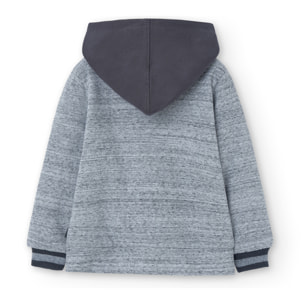 Cazadora felpa combinada de niño