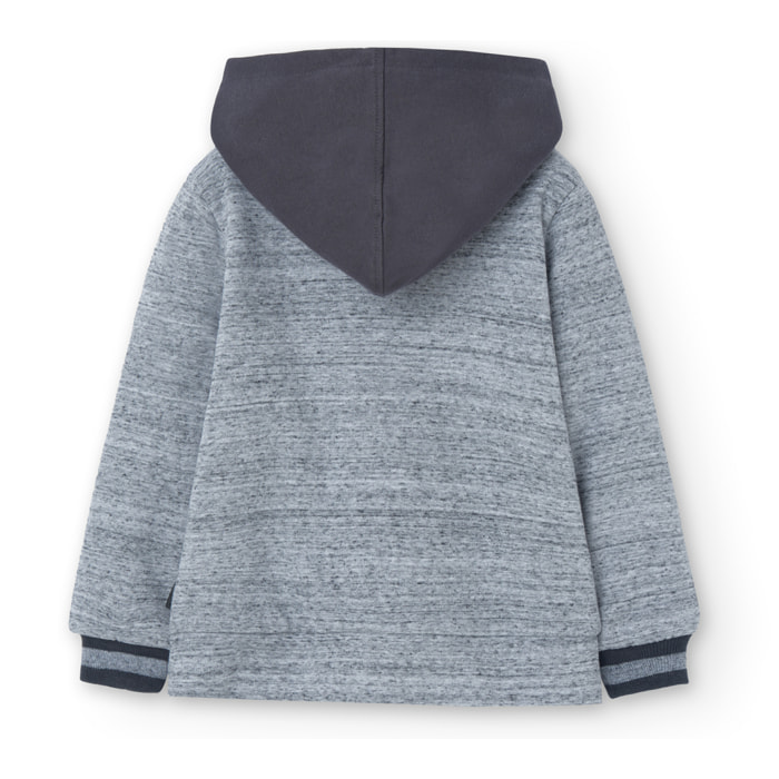 Cazadora felpa combinada de niño