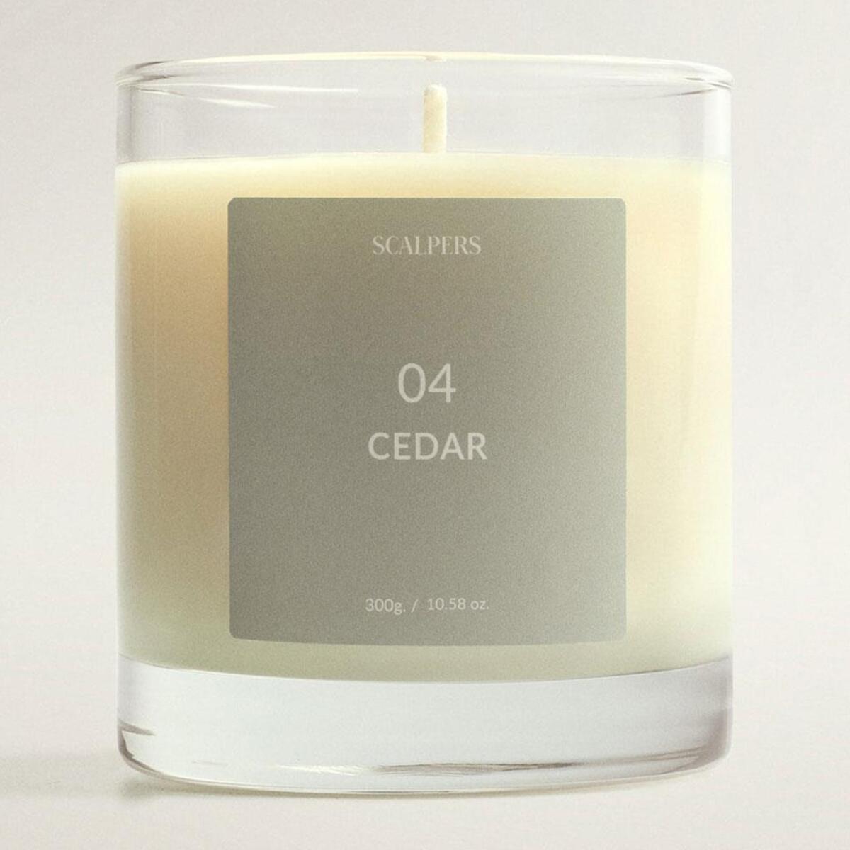 Vela aromática 300gr aroma cedro scalpers