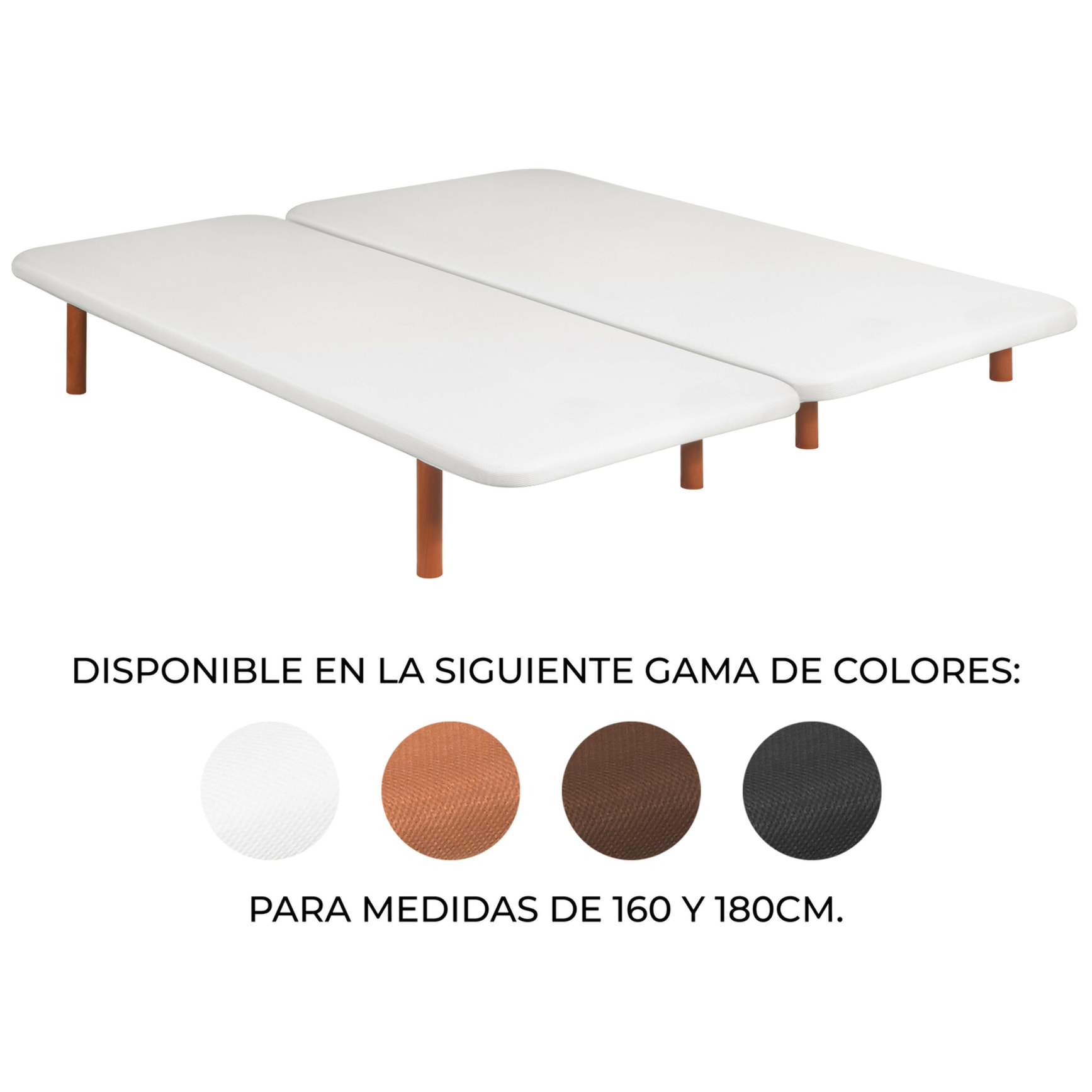 Cama Base Tapizada | Transpirable Tejido 3D | 25CM | Estructura reforzada | ENVIO, ENTREGA Y RETIRADA INCLUIDO