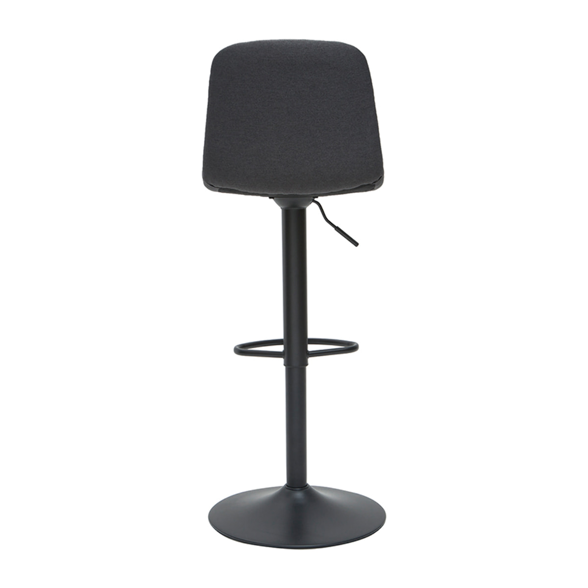 Tabourets de bar réglables tissu et métal gris foncé (lot de 2) SAURY