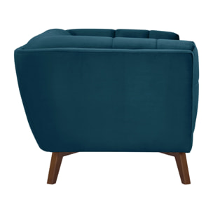 Canapé.2 places en velours bleu foncé - Mona