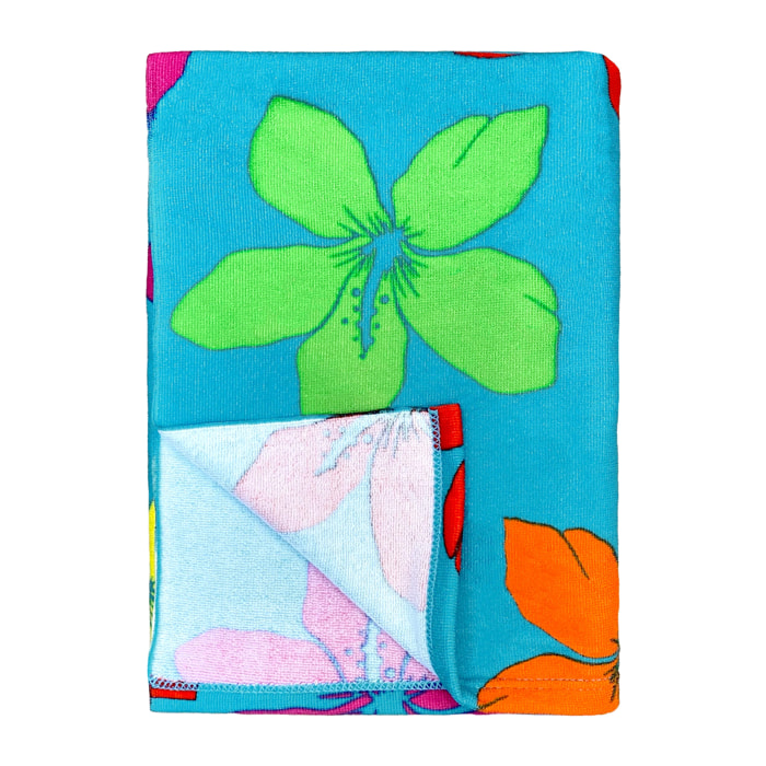 Serviette de plage microfibre - Blooming - 90x170cm - 220g/m²