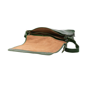 Borsa a tracolla uomo in vera pelle - Modello False - Made in Italy - 30.0 x 38.0 x 12.0 cm