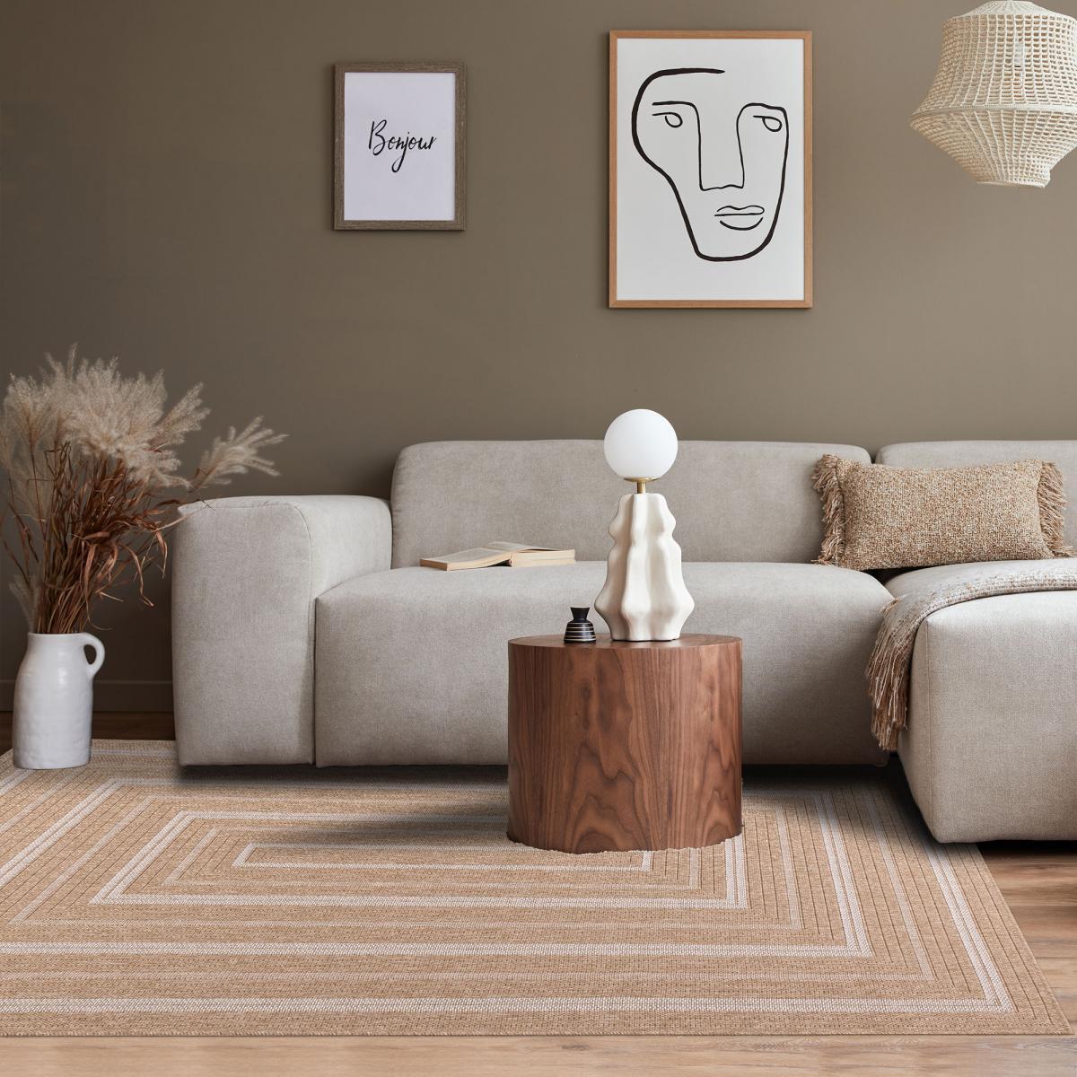 Tapis extérieur tissé kilim rectangle GEBI