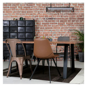Lot de 2 chaises en métal cuivre - Indus