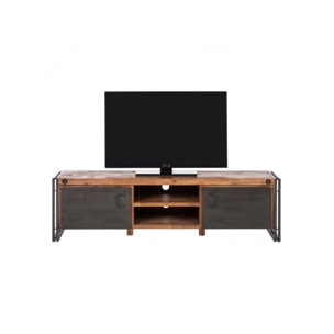 Meuble TV industriel bois et métal - ATELIER