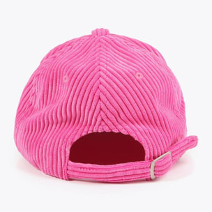 Berretto in velluto a coste con logo