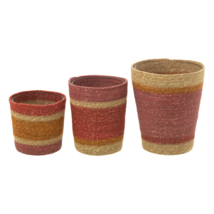 J-Line bougie parfumée Panier - Tender Rose - mix - large - 75H