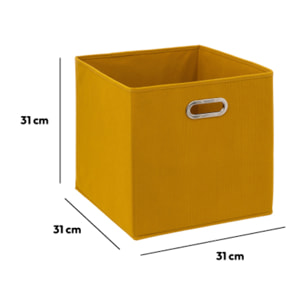 Panier tissu 31x31 cm Jaune moutarde Mix N' Modul