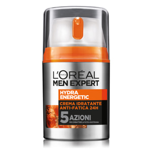 Crema Viso Anti-Fatica Idratante Men Expert Power Age 24h con Vitamina C e Proteine