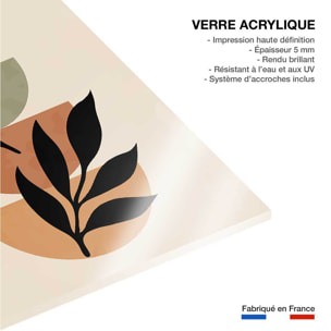 Tableau contemporain fleurs lierre  Tableau plexiglas